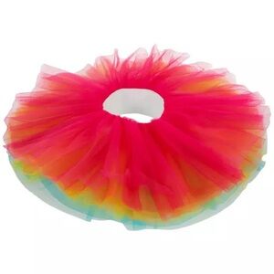 Rainbow Tulle Tutu Skirt, Toddler Bright Party Event Costume Elastic, Size 6M-3T
